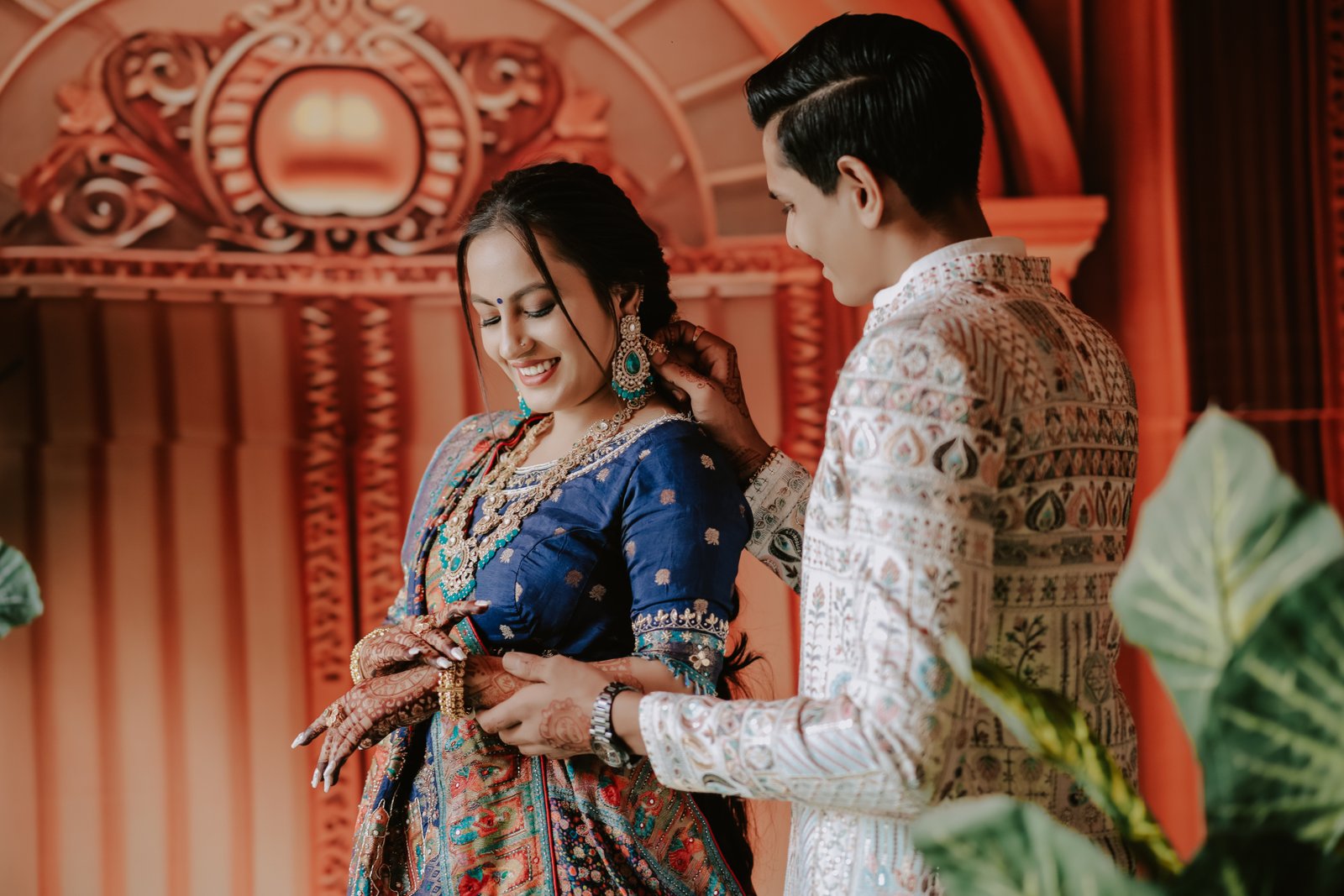 Cinematic wedding moment